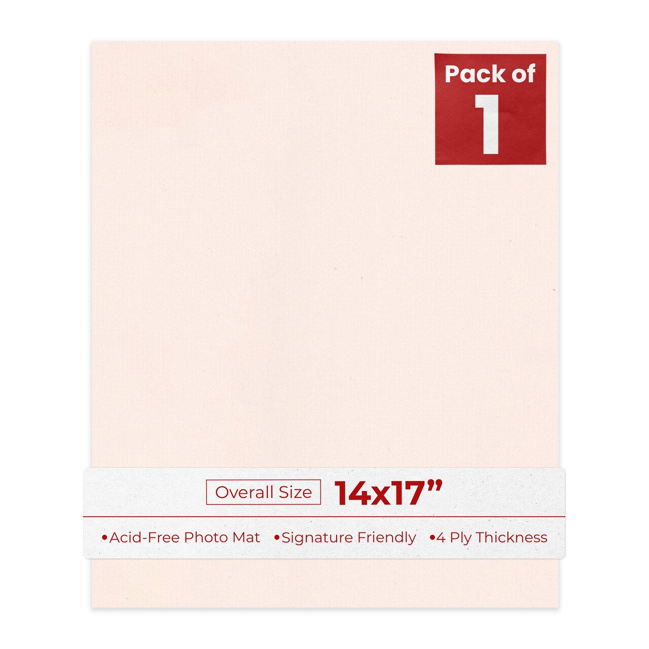Oyster Bay Beige 14x17 Uncut Mat Board - Blank Sheets, No Opening